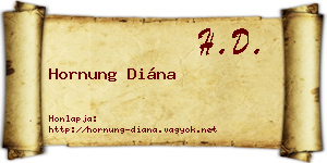 Hornung Diána névjegykártya